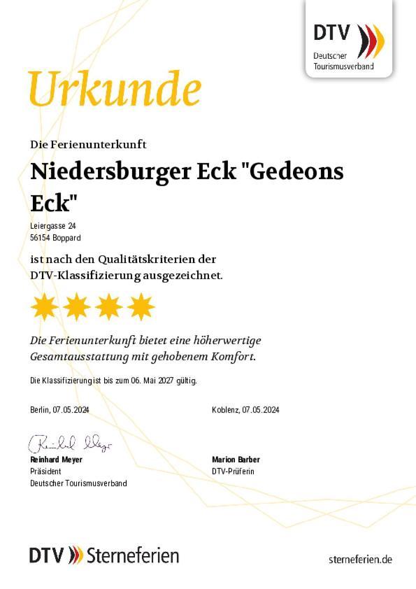 Niedersburger Eck, Wandern, Radfahren, Geniessen, Erholen Apartment Boppard Exterior photo